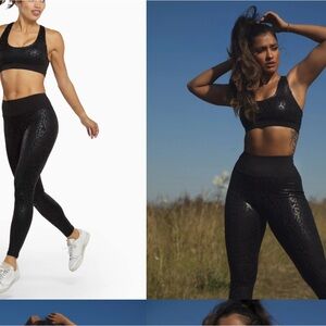 Wolf and WhistleBlack Leopard Print Women's Leggings-NWT